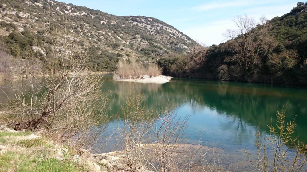 Retour au bord de l' Hérault après Causse la Selle