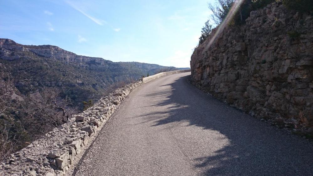 La remontée sévère en direction de St Maurice de Navacelles