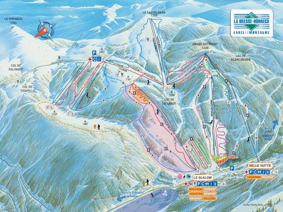 Pistes et remontées de la station de ski de La Bresse (Vosges)