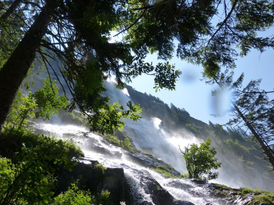 la cascade de la Fare à Vaujany