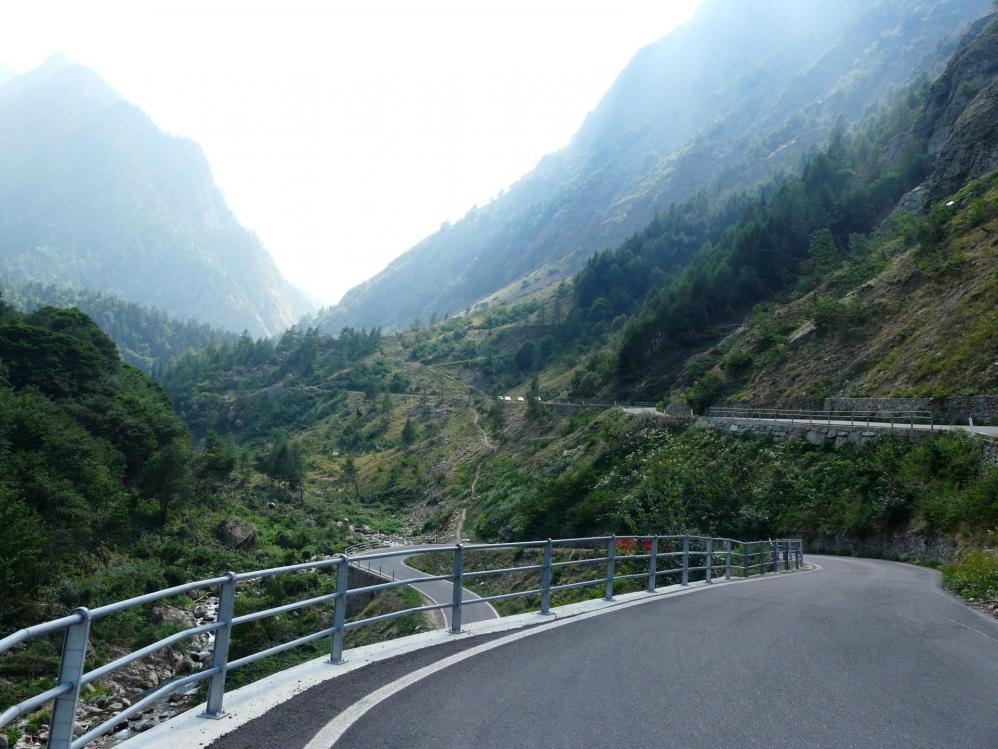 Dans la première partie du col de la Lombarde