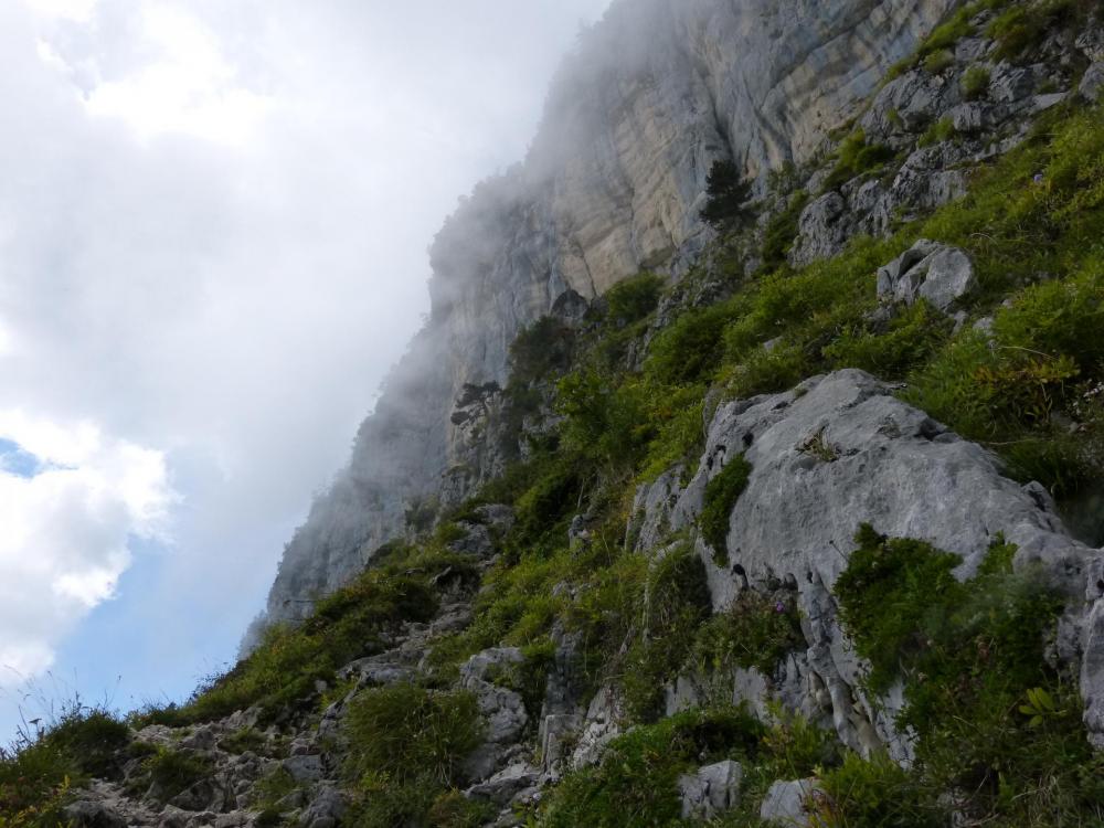 Pas des Barres, approche raide Pas des Barres, approche raide