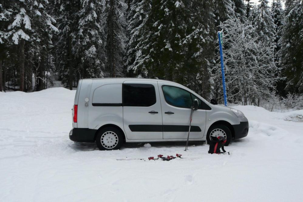 Le skieur se prépare !