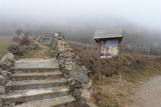 panneau d' info au départ du sentier menant à la via