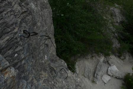 départ de la via de l'Horloge vu de dessus