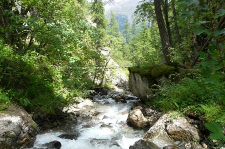 dernière passerelle à la via du torrent de la combe