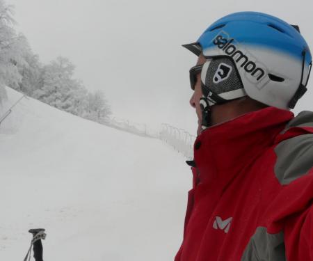 En bas du virage verglacé !