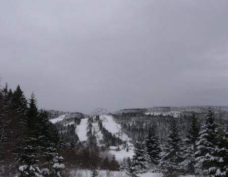 une partie des pistes du lac blanc vues d' en face