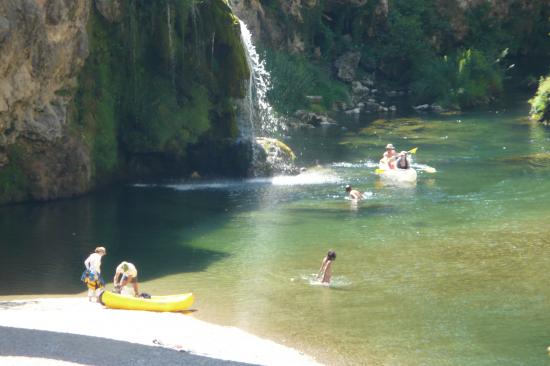 Un peu de rafraichissement sur le circuit vélo des gorges du Tarn par Meyrueis