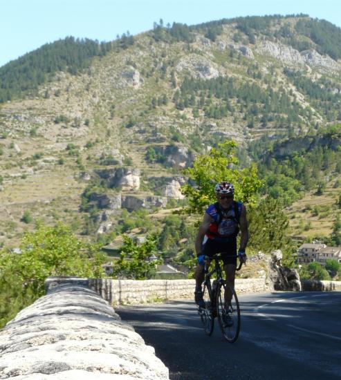 Montée du col de Copelac depuis St Enimie