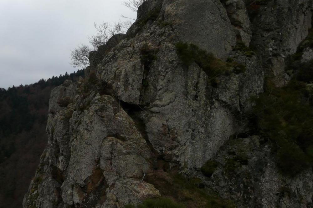 Fin du parcours bleu (rochers de la Miramande)