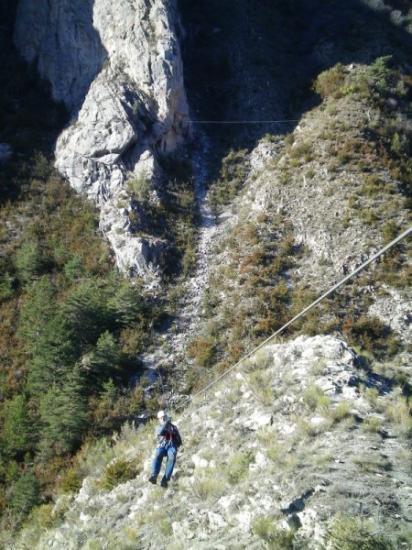 troisième tyrolienne à la Grande Fistoire