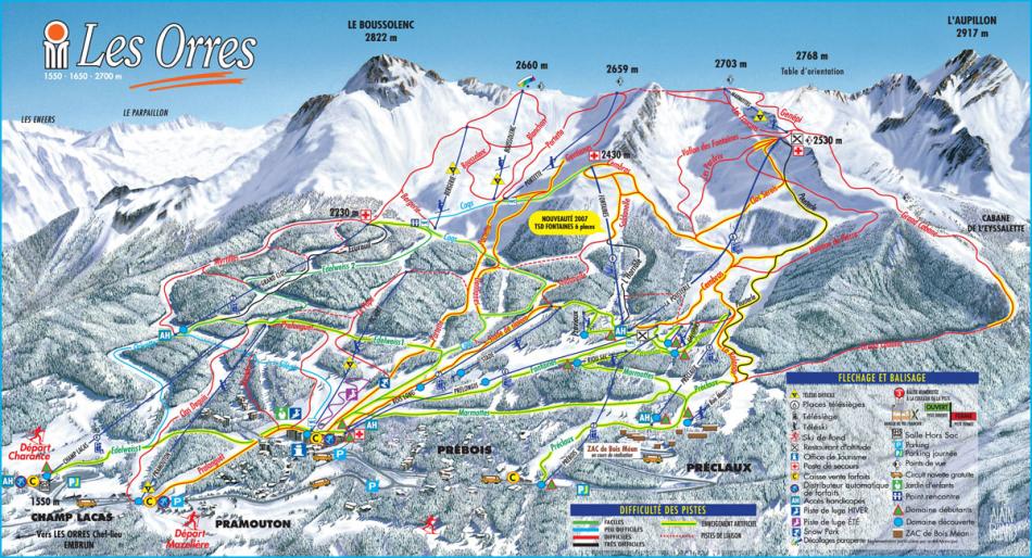 les pistes - station des Orres - Hautes Alpes