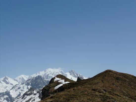 Vers le col du Bohnomme - Vue sur  le Mont Blanc