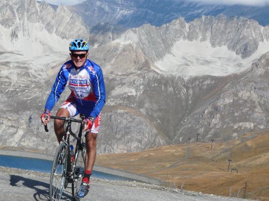 Arrivée en haut du col de l' Iseran