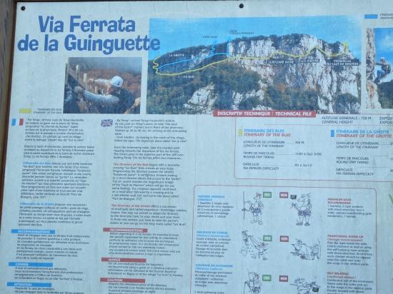 panneau d'information via de la guinguette à Hostias