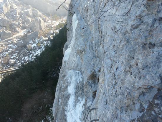 via ferrata bien en glace !