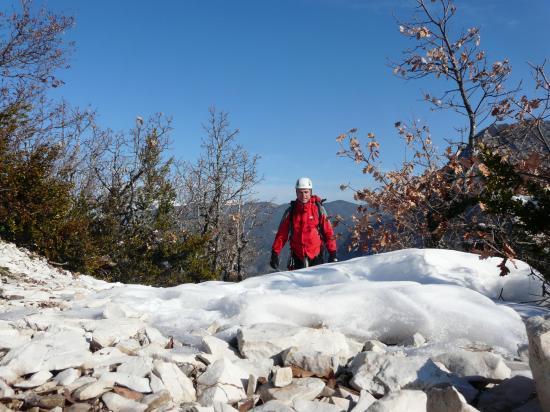 sortie de la via du claps (drôme) en hiver