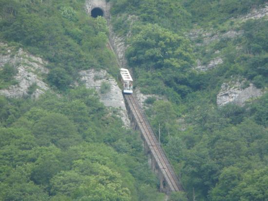 Aperçu de la pente du funiculaire de Touvet