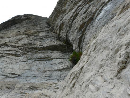 Le grand dièdre ED de la via de Crolles (Isère)