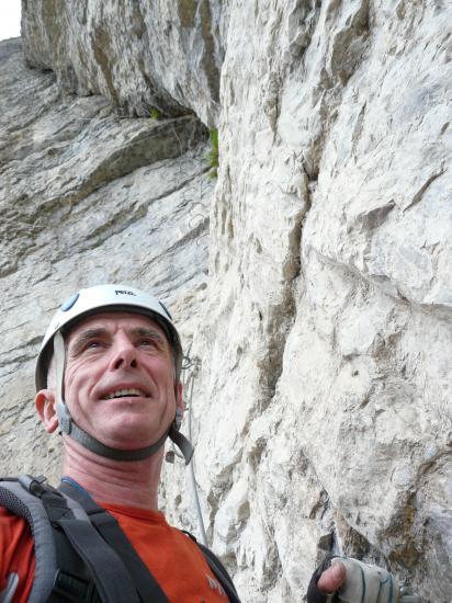 Juste avant d' attaquer le grand dièdre ... sourire mais ...