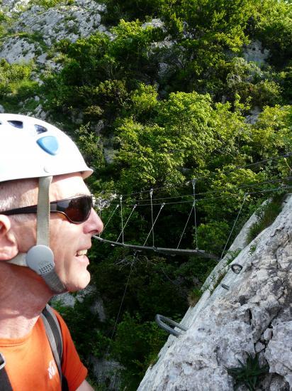 La première passerelle de Roche Veyrand