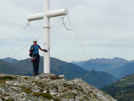 Au sommet de la via du Cochet Au sommet de la via du Cochet