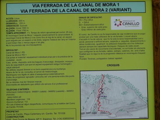 panneau via canal del mora (andorre)