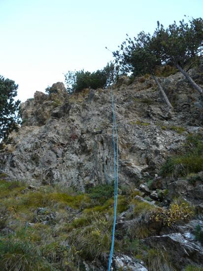 La descente en rappel de la via de Cortals d' Encan (20m)