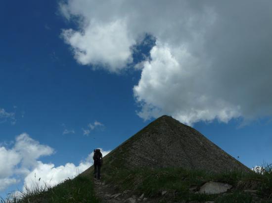 sur la crête en remontant vers chaurionde