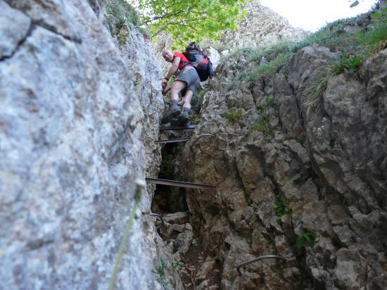 dans la cheminée du Nivolet