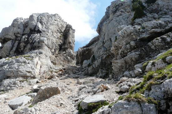 début de la montée de la cheminée à chamechaude