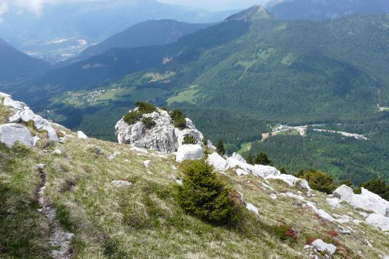 montée de chamechaude depuis la cheminée (en contrebas à gauche)