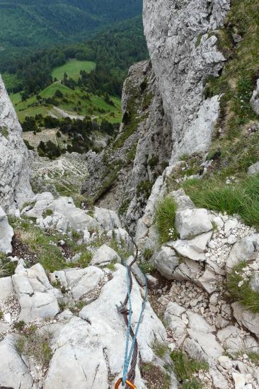 la brêche arnaud, vue de dessus la brêche arnaud, vue de dessus