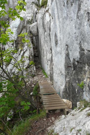 passerelle de la cheminée - dent de Crolles passerelle de la cheminée - dent de Crolles