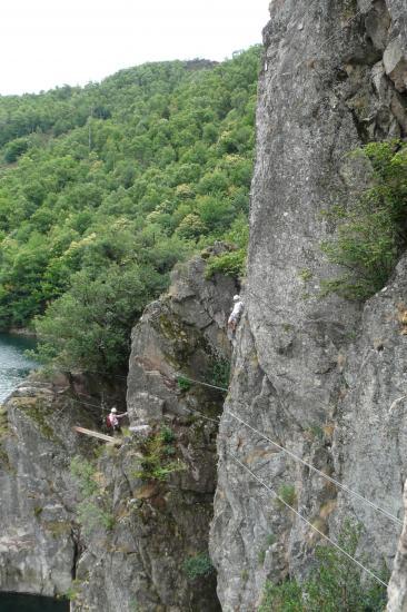 via de villefort - parcours facile (bas) - difficille (personnage du haut)