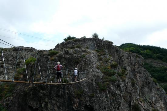 passerelle de la via ferrata de villefort