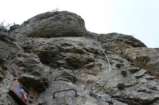 via ferrata du rocher de Moïse à Mende (Lozère)