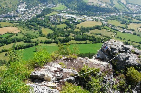 départ de la via ferrata à La Canourgue