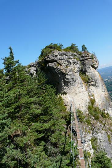 passerelle de la via ferrata de La Canourgue