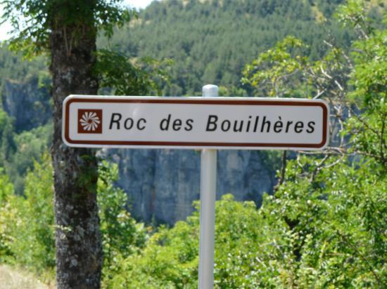 le panneau qui permet de situer la via cordata en venant de Ste Enimie, 4 km avant Meyrueis