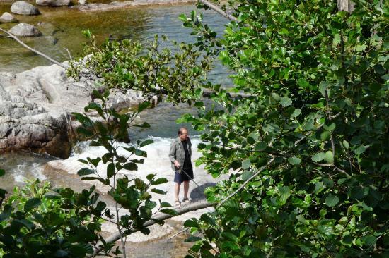 pêcheur sur le tarn à Le Pont de Montvert (48)