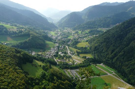 St Jean d'Aulps vu depuis la via ferrata du rocher de la chaux