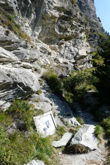 la départ de la via du col de la Madeleine