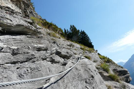 la sortie de la via du col de la madeleine