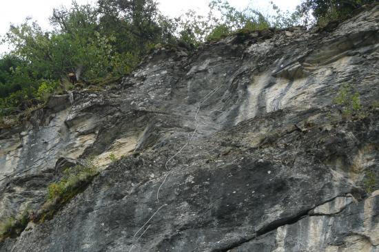 La via ferrata du rocher d' arthouze près d' Orcières-la sortie terminale