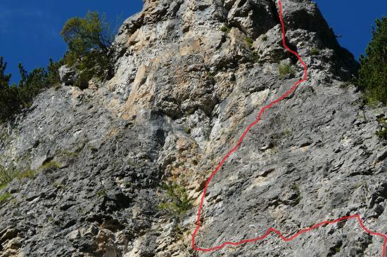 itinéraire du début de la via de la cascade aux Orres