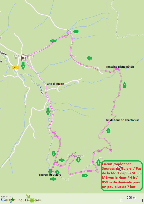 Circuit randonnee cirque de saint meme et pas de la mort