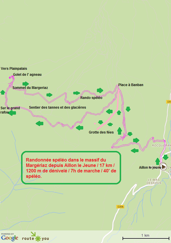 Circuit randonnee speleologie margeriaz par les glacieres depuis aillon le jeune