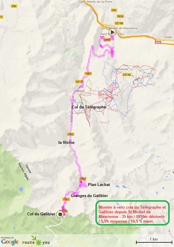 Cols du telegraphe et du galibier a velo depuis st martin d arc 1